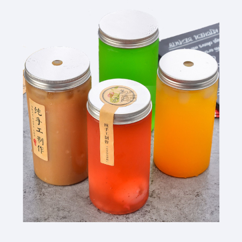 480ml 16oz Clear PET Plastic Beverage Cylinder Bottle