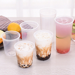 Clear Plastic U-Shape Milk Tea Cup