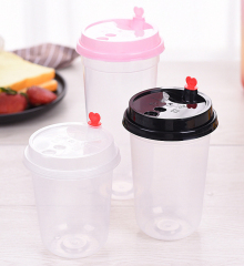 Clear Plastic U-Shape Milk Tea Cup