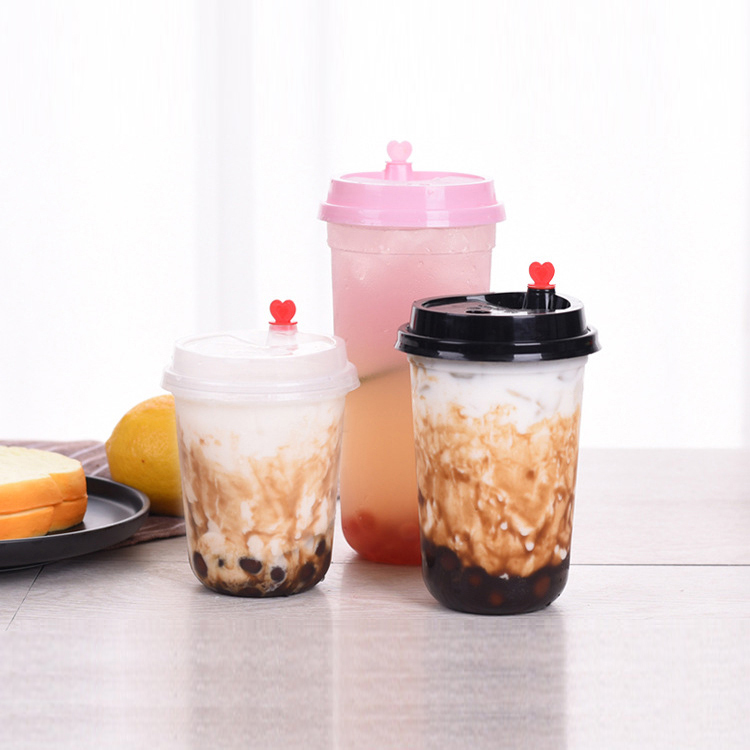 Clear Plastic U-Shape Milk Tea Cup