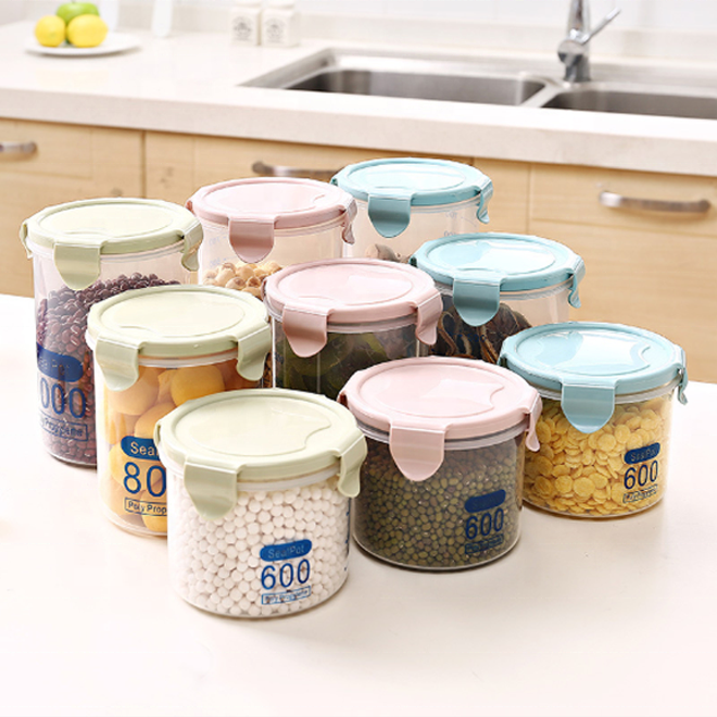 600ml 800ml 1000ml 1500ml Clear PP Plastic Round Airtight Storage Container