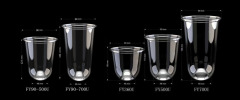 Clear Plastic U-Shape Milk Tea Cup