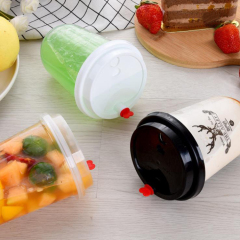 Clear Plastic U-Shape Milk Tea Cup