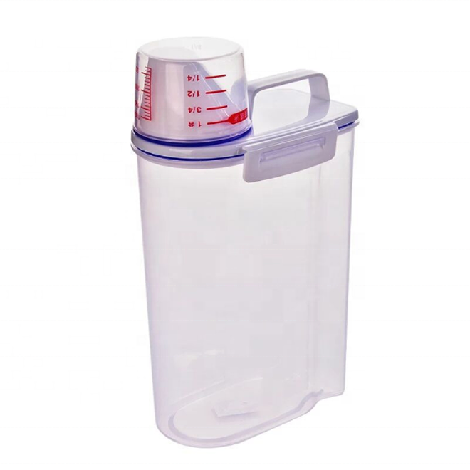 2L Clear PS Plastic Organization Storage Container