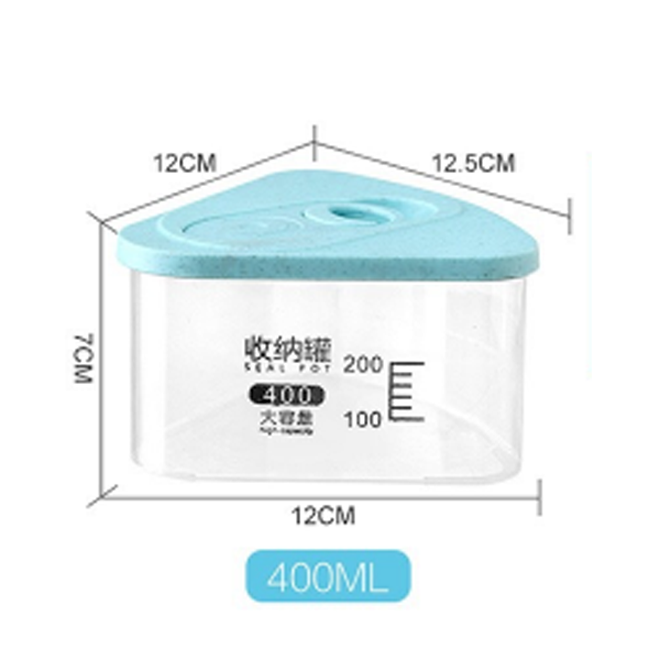 400ml 1L 1.5L Clear PP Plastic Triangle Airtight Storage Container