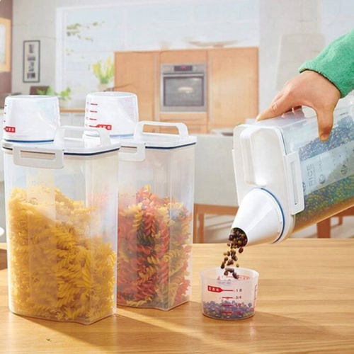2L Clear PS Plastic Organization Storage Container