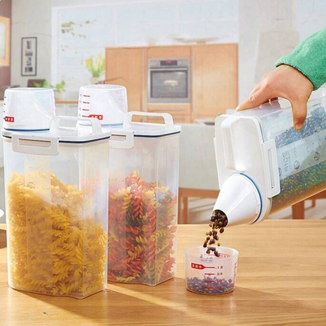 2L Clear PS Plastic Organization Storage Container