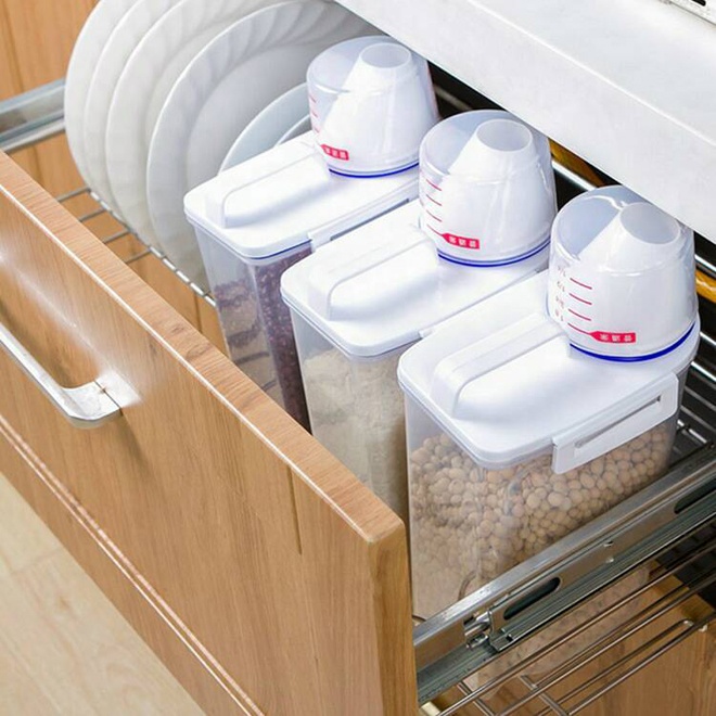 2L Clear PS Plastic Organization Storage Container