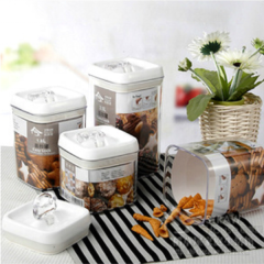 Clear PS Plastic Square Round Organization Storage Container
