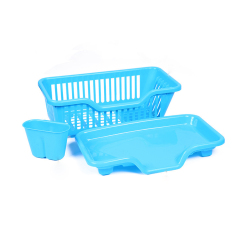 Plastic Dish Rack Easy Assembly Kitchen Drying Useful Plastic Dish Rack