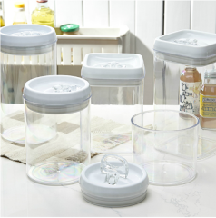 Clear PS Plastic Square Round Organization Storage Container