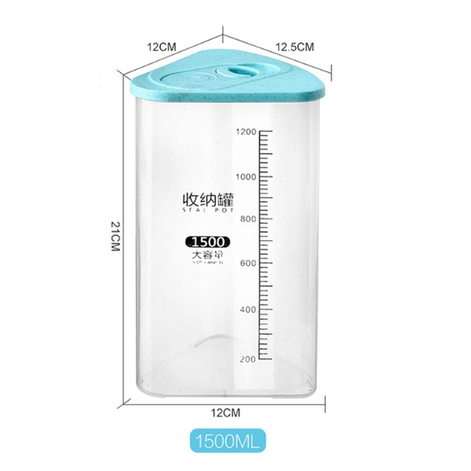 400ml 1L 1.5L Clear PP Plastic Triangle Airtight Storage Container