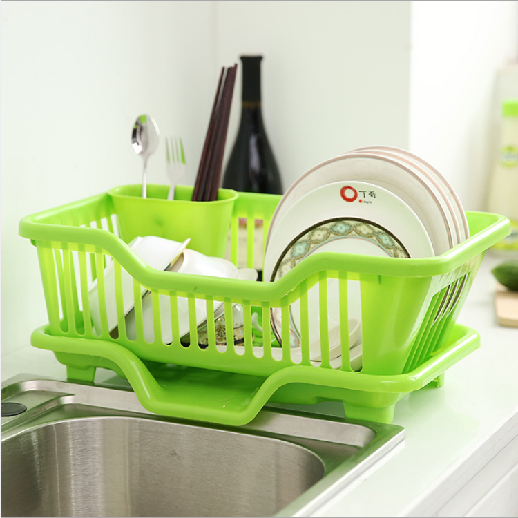 Plastic Dish Rack Easy Assembly Kitchen Drying Useful Plastic Dish Rack