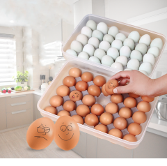 34 Cells Clear PP Plastic Egg Storage Tray Box
