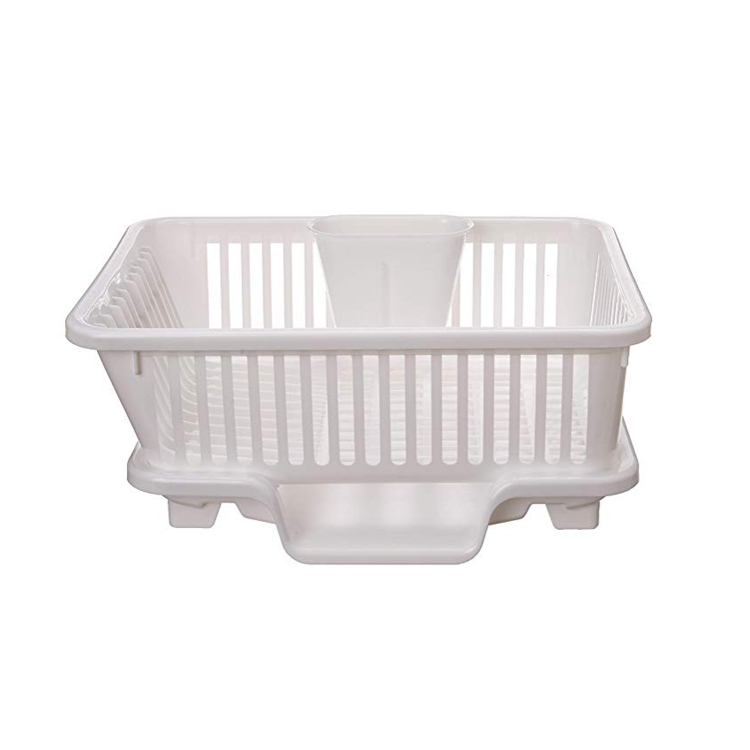 Plastic Dish Rack Easy Assembly Kitchen Drying Useful Plastic Dish Rack