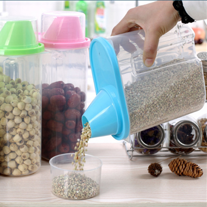 1.9L 2.5L Clear PP Plastic Organization Storage Container