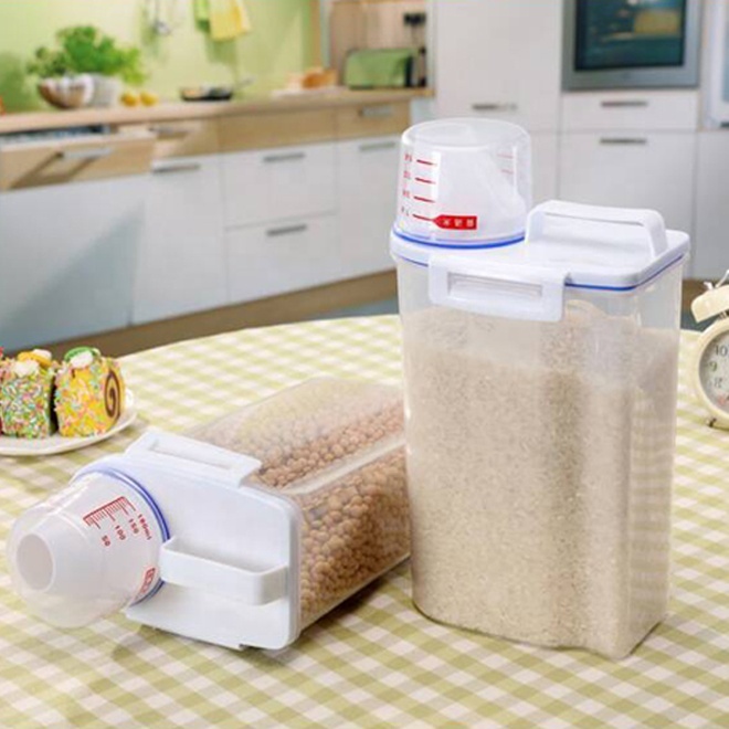 2L Clear PS Plastic Organization Storage Container