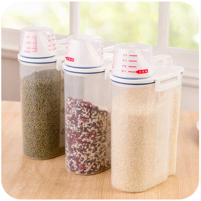 2L Clear PS Plastic Organization Storage Container
