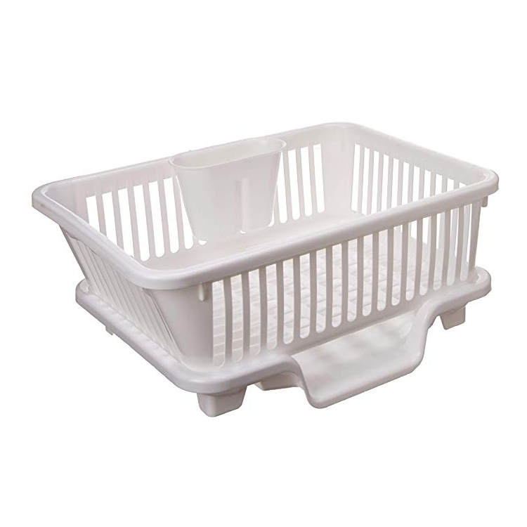 Plastic Dish Rack Easy Assembly Kitchen Drying Useful Plastic Dish Rack