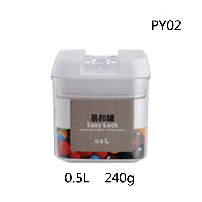 Clear PS Plastic Square Round Organization Storage Container