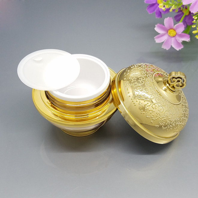 5g 10g 30g 50g Gold Acrylic Plastic Cosmetic Cream Jar