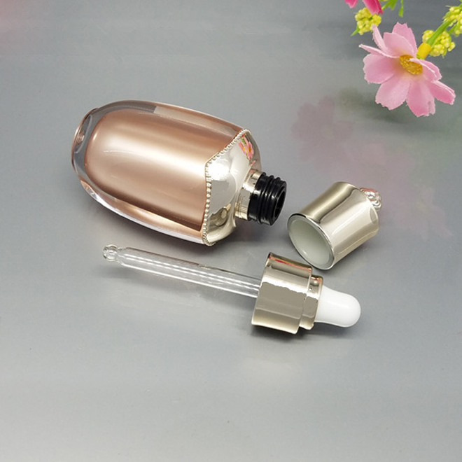 10ml 0.34oz White Black Purple Gold ABS Plastic Essential Oil Dropper Bottle