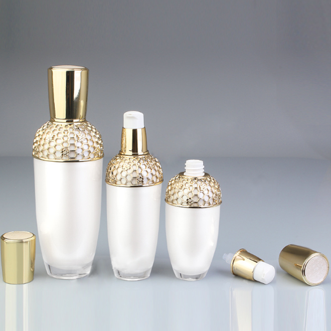 30ml 50ml 100ml White Acrylic Plastic Cosmetic Bottle