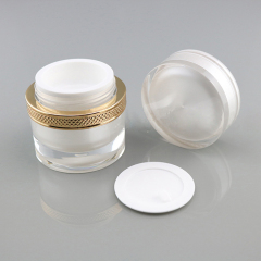15g 30g 50g White Acrylic Plastic Cream Jar