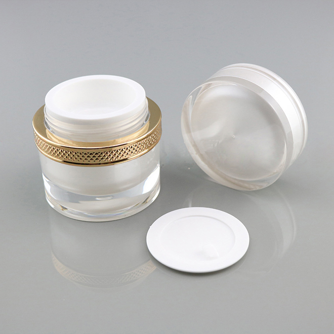 15g 30g 50g White Acrylic Plastic Cream Jar