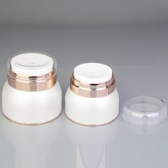 30g 50g White Acrylic Plastic Double Wall Cream Jar