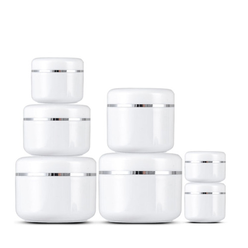 White PP Plastic Round Cream Jar