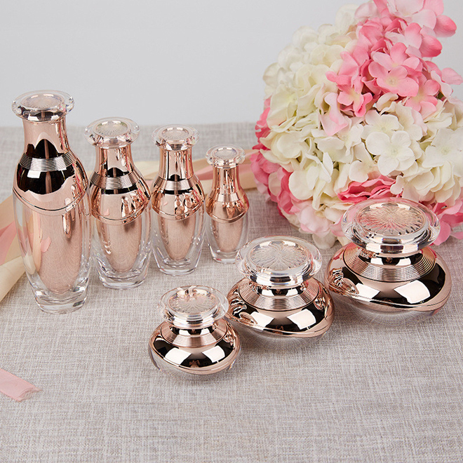 15g 30g 50g Gold Acrylic Plastic Cream Jar