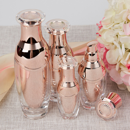 15ml 30ml 50ml 100ml Gold Acrylic Plastic Lotion Bottle