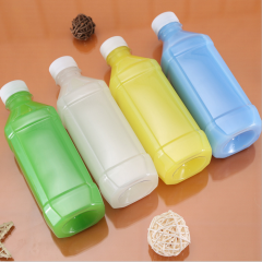 350ml 12oz Clear PET Plastic Beverage Square Bottle