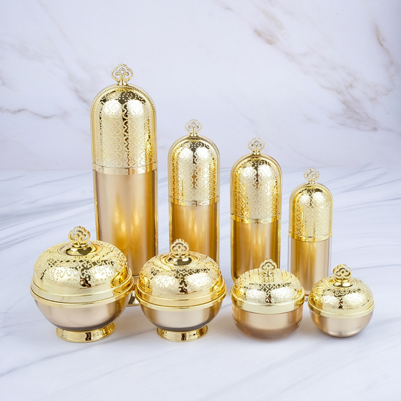 10ml 30ml 50ml 100ml Gold Acrylic Plastic Cosmetic Lotion Bottle