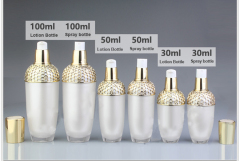30ml 50ml 100ml White Acrylic Plastic Cosmetic Bottle