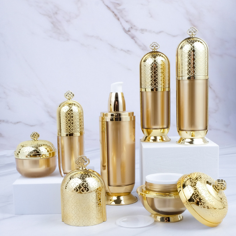 5g 10g 30g 50g Gold Acrylic Plastic Cosmetic Cream Jar