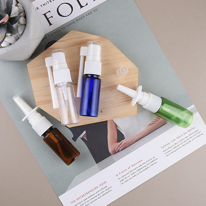 15ml Empty Pharmaceutical Plastic Bottle Amber Oral Nasal Throat Mist Spray Bottle nasal spray bottle