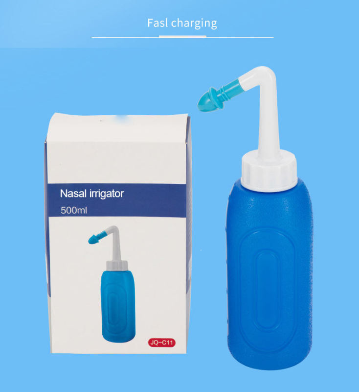 300ml Saline Nose Wash Pot Design of Color Nose Wash Pot with Angle between Adults and Children Nose washing bottle