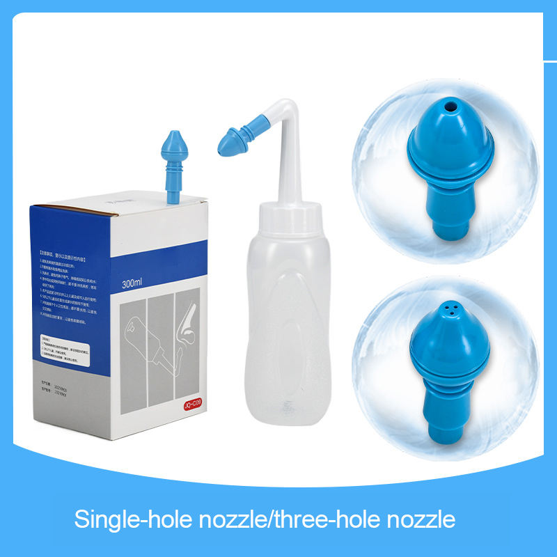 Adults Children 300ml Sinus Rinse from Nasal dust and bacteria aspirator cleaner manual large-capacity portable nose washer