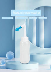 Adults Children 300ml Sinus Rinse from Nasal dust and bacteria aspirator cleaner manual large-capacity portable nose washer