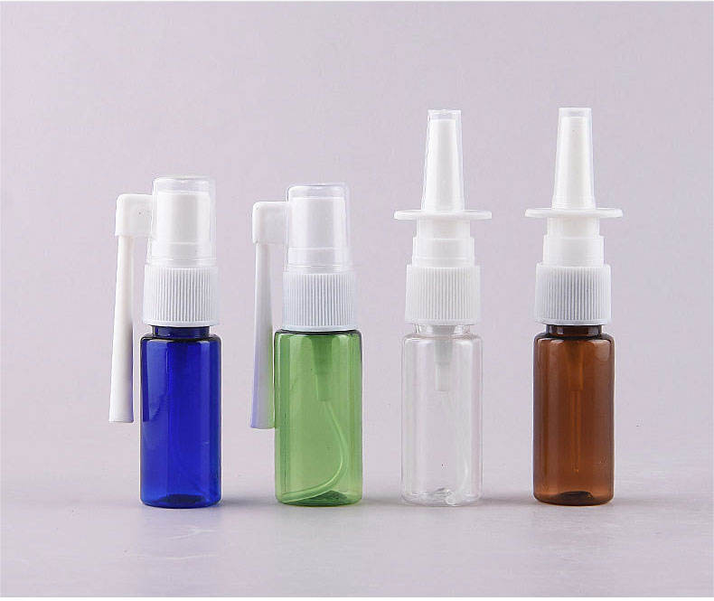 20ml Hdpe Empty Pharmaceutical Plastic Bottle Amber Oral Nasal Throat Mist Spray Bottle