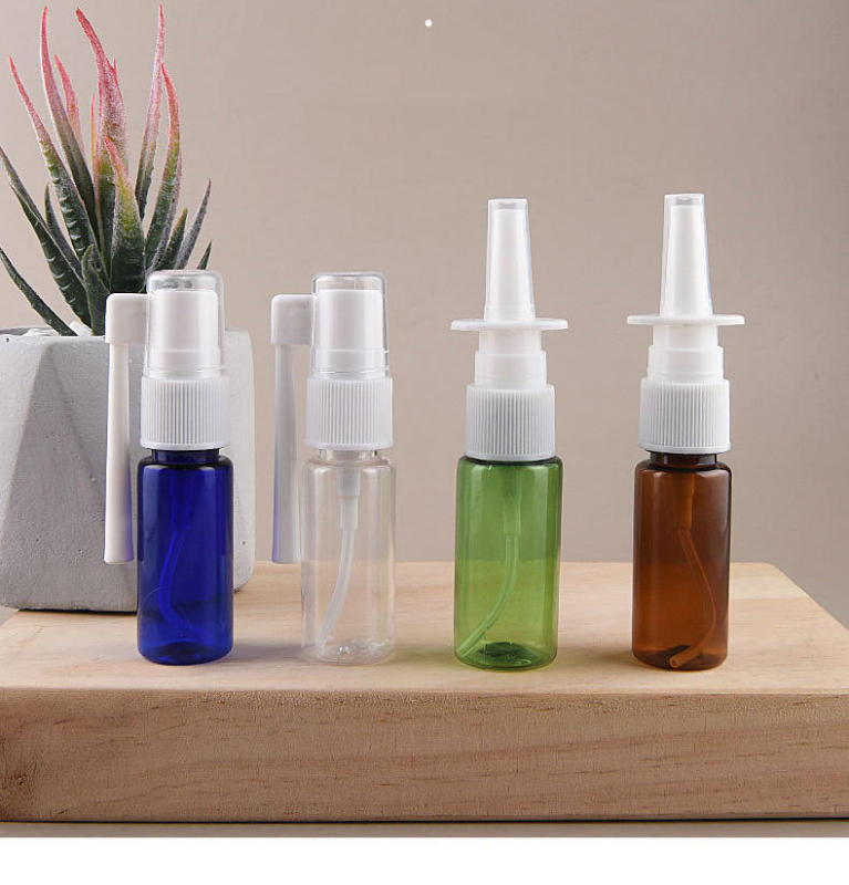 15ml Empty Pharmaceutical Plastic Bottle Amber Oral Nasal Throat Mist Spray Bottle nasal spray bottle