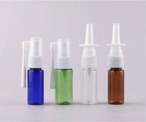 15ml Empty Pharmaceutical Plastic Bottle Amber Oral Nasal Throat Mist Spray Bottle nasal spray bottle