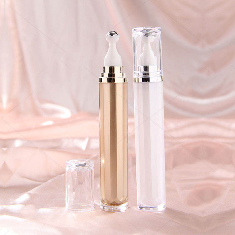 Round ball eye cream bottle 15g20ml pressing essential oil walking bead acrylic massage eye cream. Flat empty pipe