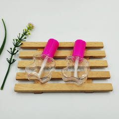9ML children's plastic nail polish bottle 9ml empty bottle PETG material package with rose cover nail polish plastic bottle