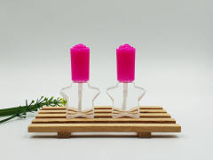 Five-pointed star children's 6ml plastic nail polish bottle PETG rose cover with brush empty bottle