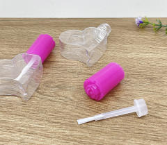 8ml oblique heart-shaped nail polish bottle children's plastic empty petg water-based nail polish bottle cosmetic bottle