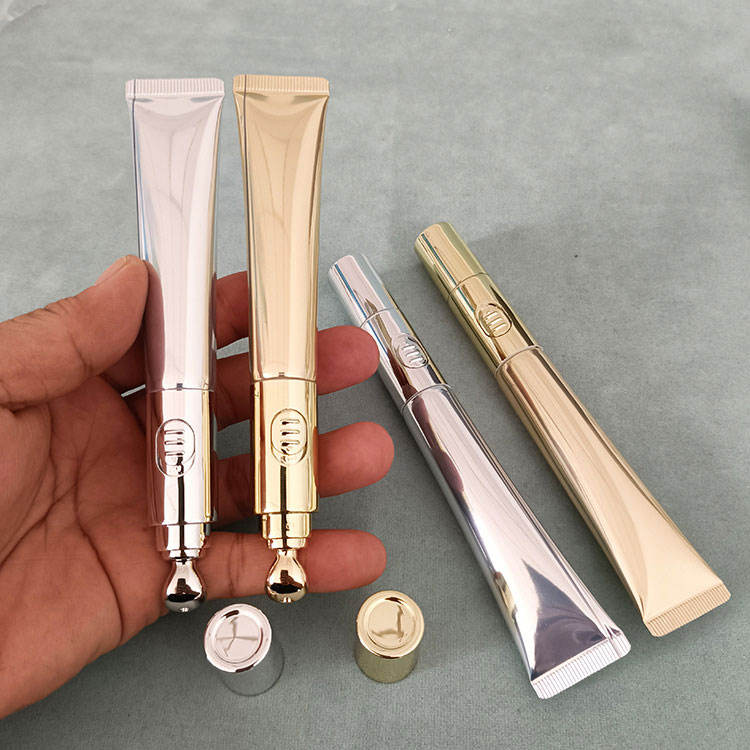 10ml 15gml 20ml Eye Cream Tube electric common alloy massage head gold and silver white hose