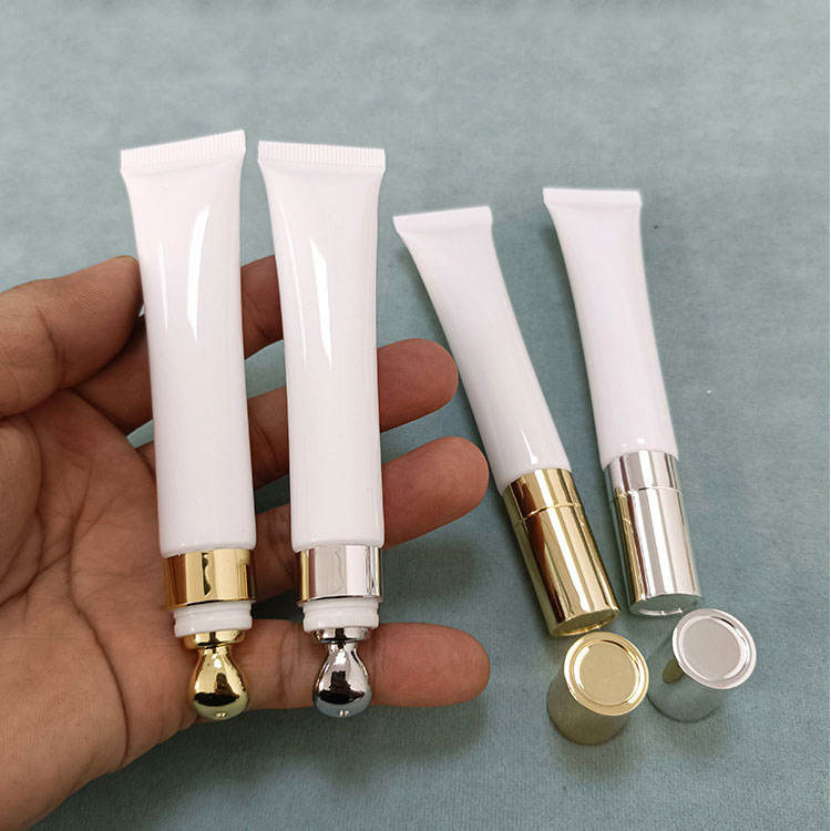 10ml 15gml 20ml Eye Cream Tube electric common alloy massage head gold and silver white hose